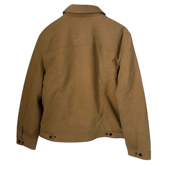 Levi’s Men’s Brown Synthetic Suede Jacket Full Zip With Snap Closure Size L NWT - Picture 5 of 8